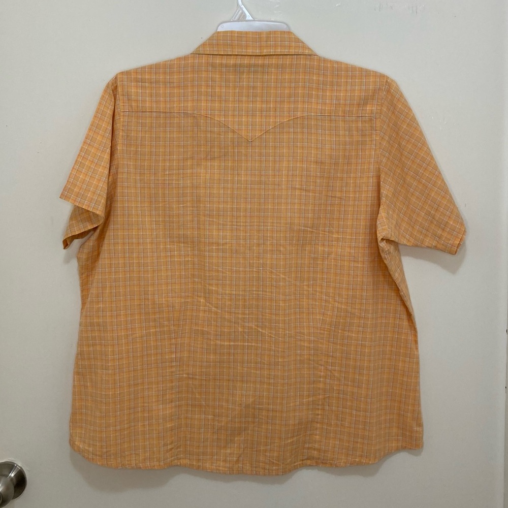 Orange with pink and aqua Wrangler Blues, Cotton, snaps, shirt Women’s XXL - Picture 2 of 7